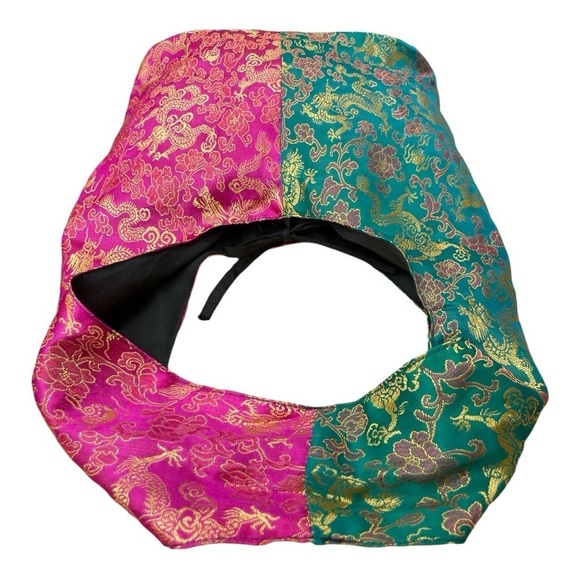Thai Hobo Bag with Dragon and floral print many Colours made in Thailand! - Picture 5 of 7